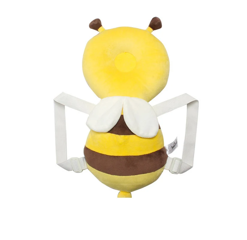 Yellow bee Подушка в виде головы совы, Детская противоосколочная Подушка с рисунком из мультфильма, защитная подушка для малышей, хороший помощник - Цвет: Yellow bee