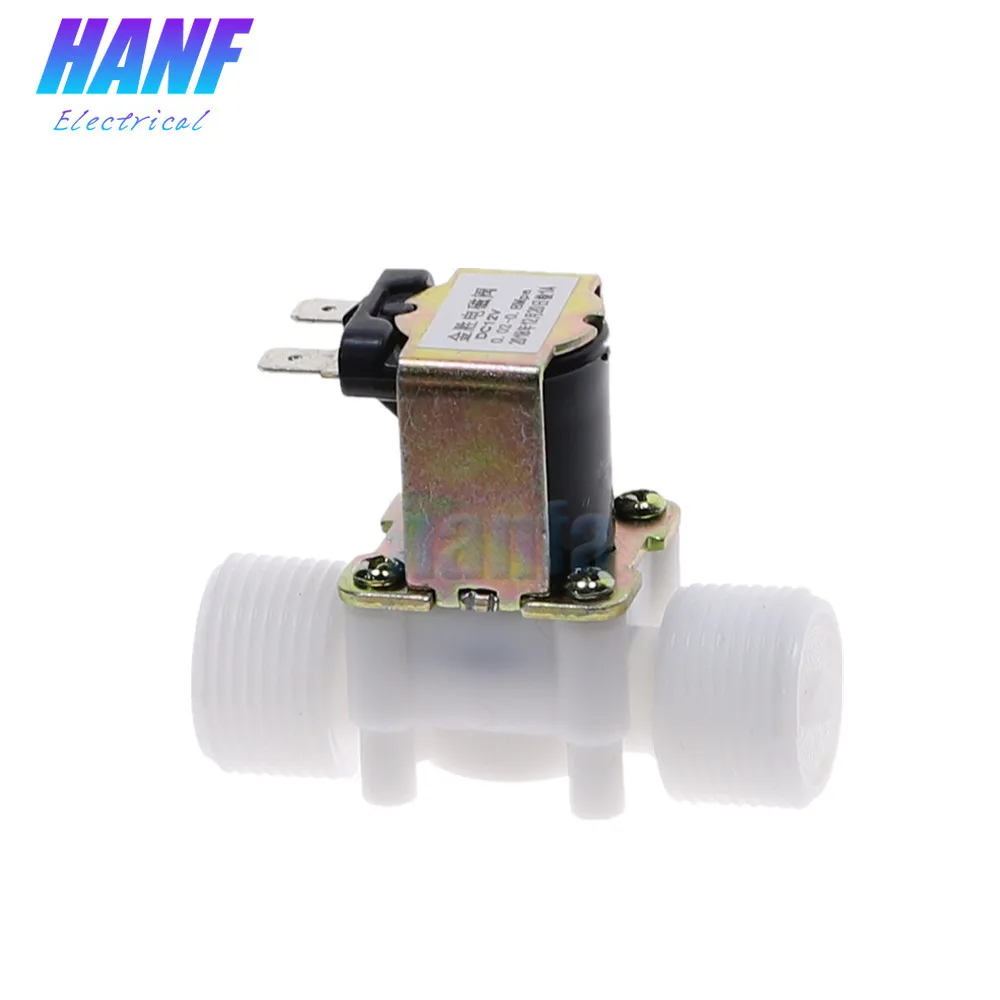 3/4 &quotпластиковый Соленоидный клапан 12V DC N/C Электрический соленоидный водяной