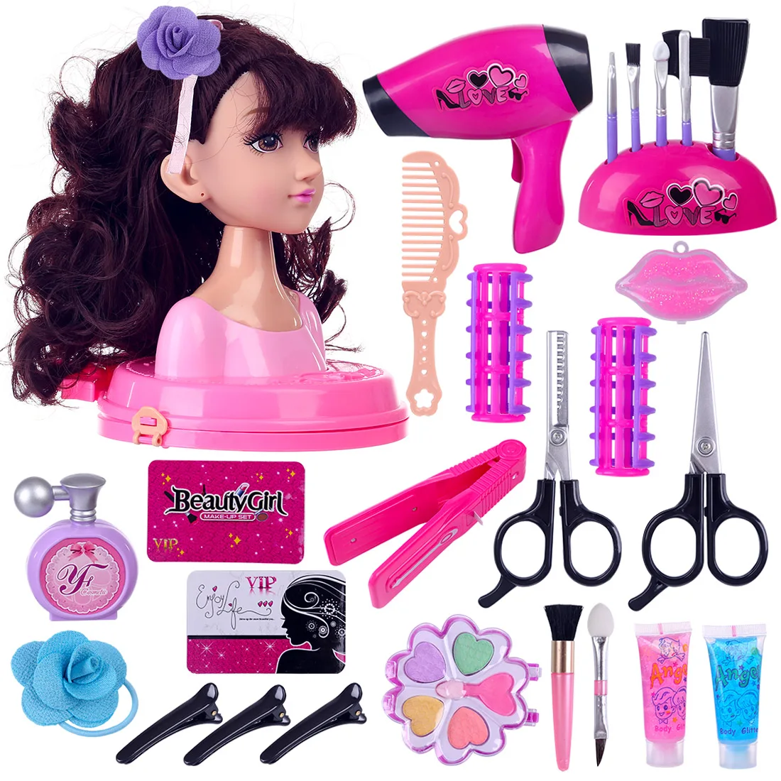 children's styling doll head