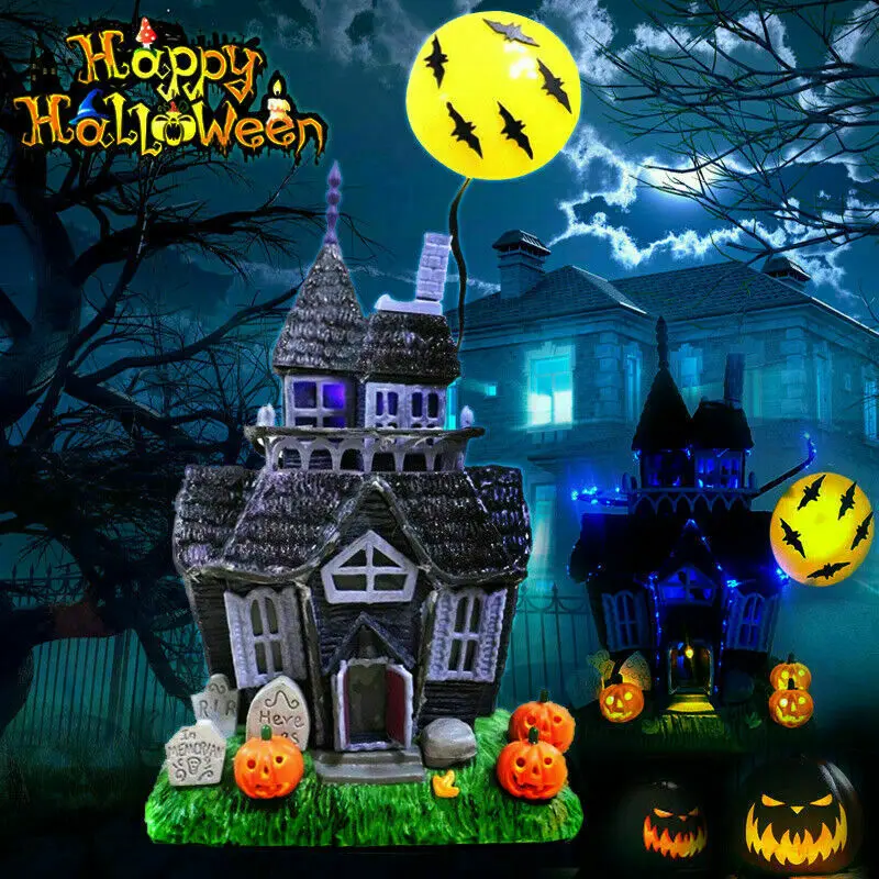

Halloween Decoration Spooky Haunted House Flashing Lights Sound Motion Sensor Glow Supplies