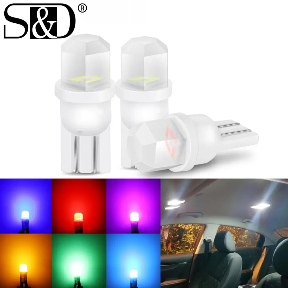 

10 шт., керамические светодиодные лампы Canbus T10 W5W 194 168