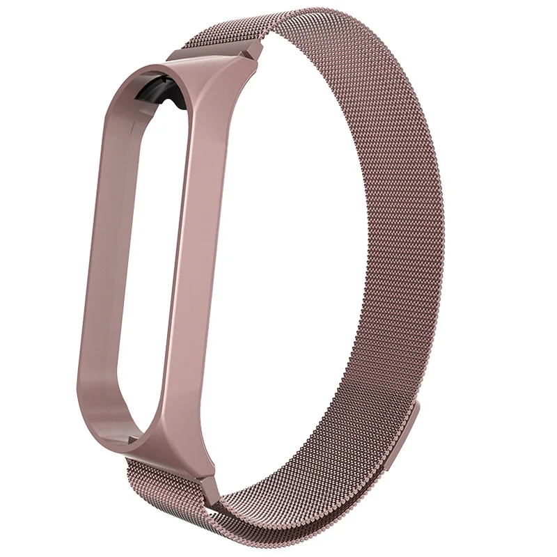 Mi Band 3 Strap Smart Accessories For Xiaomi Miband 3 Stainless Steel Bracelet Smart Wristband Replacement Of Mi Band 4 Strap - Цвет: RetroGold