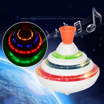 

Push Down Spinning Tops Toy With LED Music Peg-Tops Hand Spinning Gyro Toy Gift For Kids Gift Boy Classic Electric Toys Funny