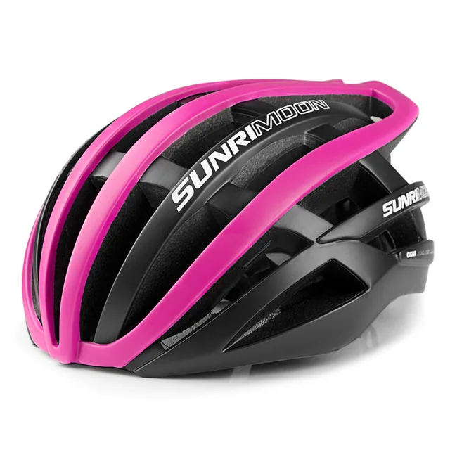 pink black Универсальный шлем для горного и шоссейного велосипеда, двойной корпус, высокопрочный защитный шлем, вентиляция, Велосипедное оборудование, аксессуары - Цвет: pink black
