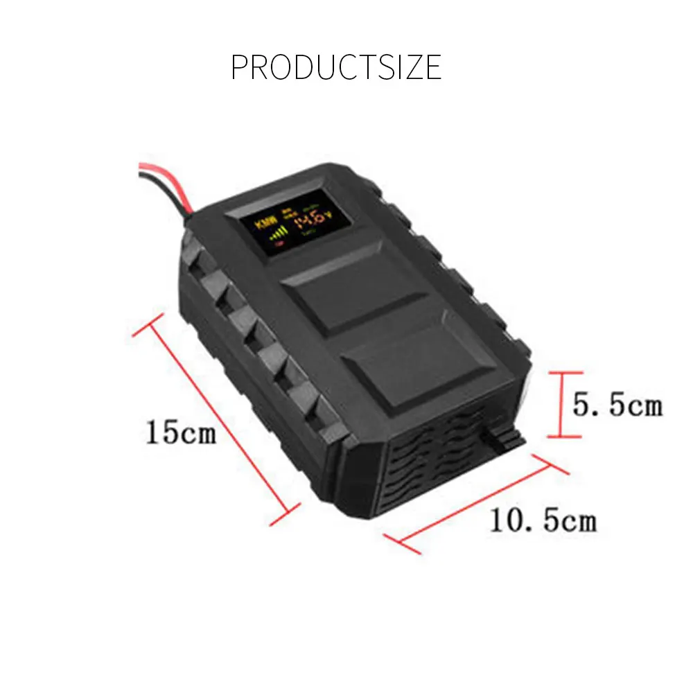 Свинцово-Кислотное зарядное устройство KC-20A 12 В Интеллектуальный ЖК-фонарик источник питания батарея зарядное устройство электрический автомобиль 8А автомобиль