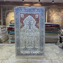 Yilong 3'x5' персидский шелковый Молитвенный ковер ручной работы персидский мусульманский Молитвенный ковер для продажи(HF273B