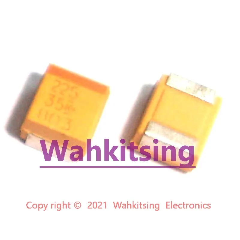 

50 шт. чехол 2,2 мкФ/35V 225 35 B, чип SMT танталовый конденсатор типа B 2,2 мкФ 3528