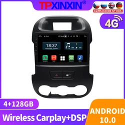 Radio Multimedia con GPS para coche, Radio con reproductor, Android 10, 128G, navegador, estéreo, accesorios, 2Din, sin DVD, para Ford Ranger 2011   2015
