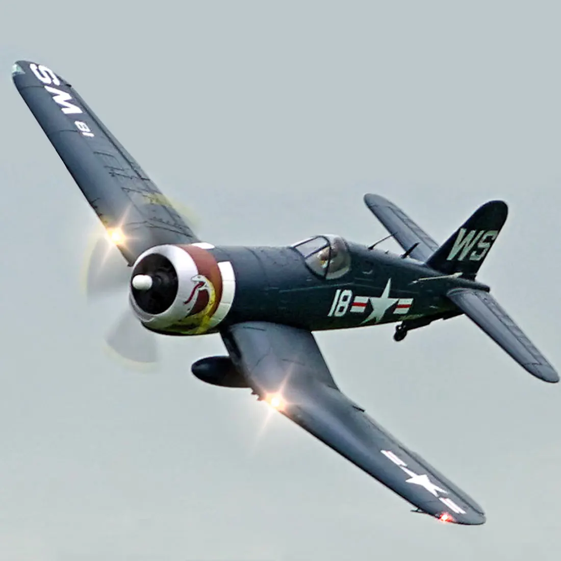 US $578.99 New Hot 1100mm F4u4 Corsairs Diy Rc Model Airplane Attack Fighter Rtf Version