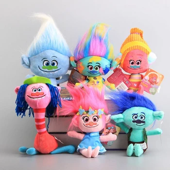 

23-38 cm Movie Trolls Plush Toys High Quality Anime Cartton Monsters Stuffed Animals Toy Doll Baby Kids Christmas Birthday Gift