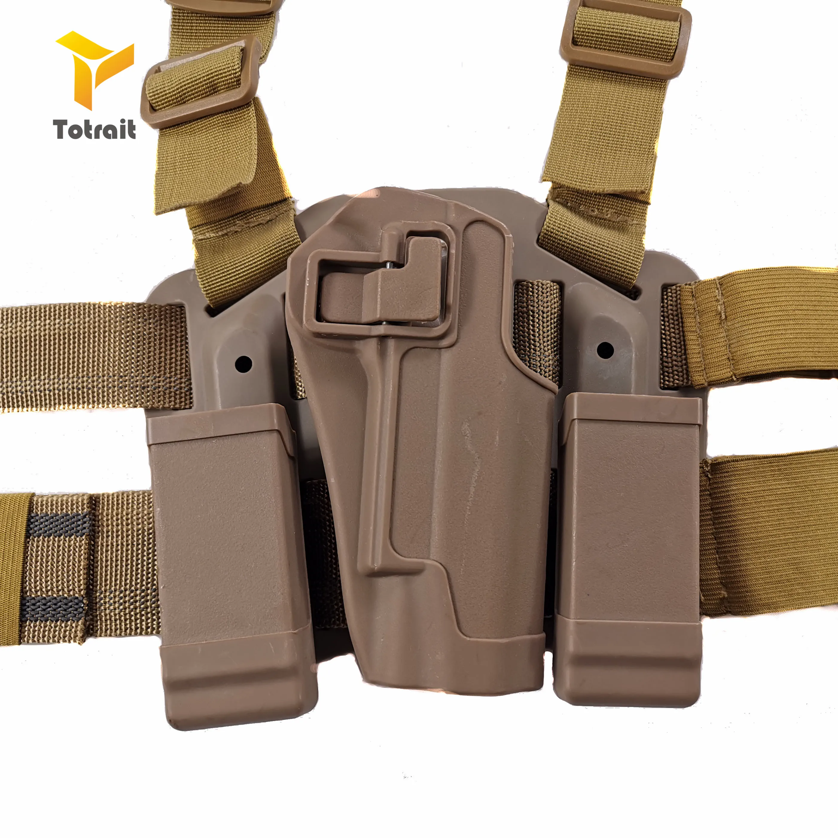 TOtrait Tactical CQC 1911 Holster Duty Drop Leg Thigh Gun Holster Airsoft Pistol Gun Drop Leg Holster Pouch For