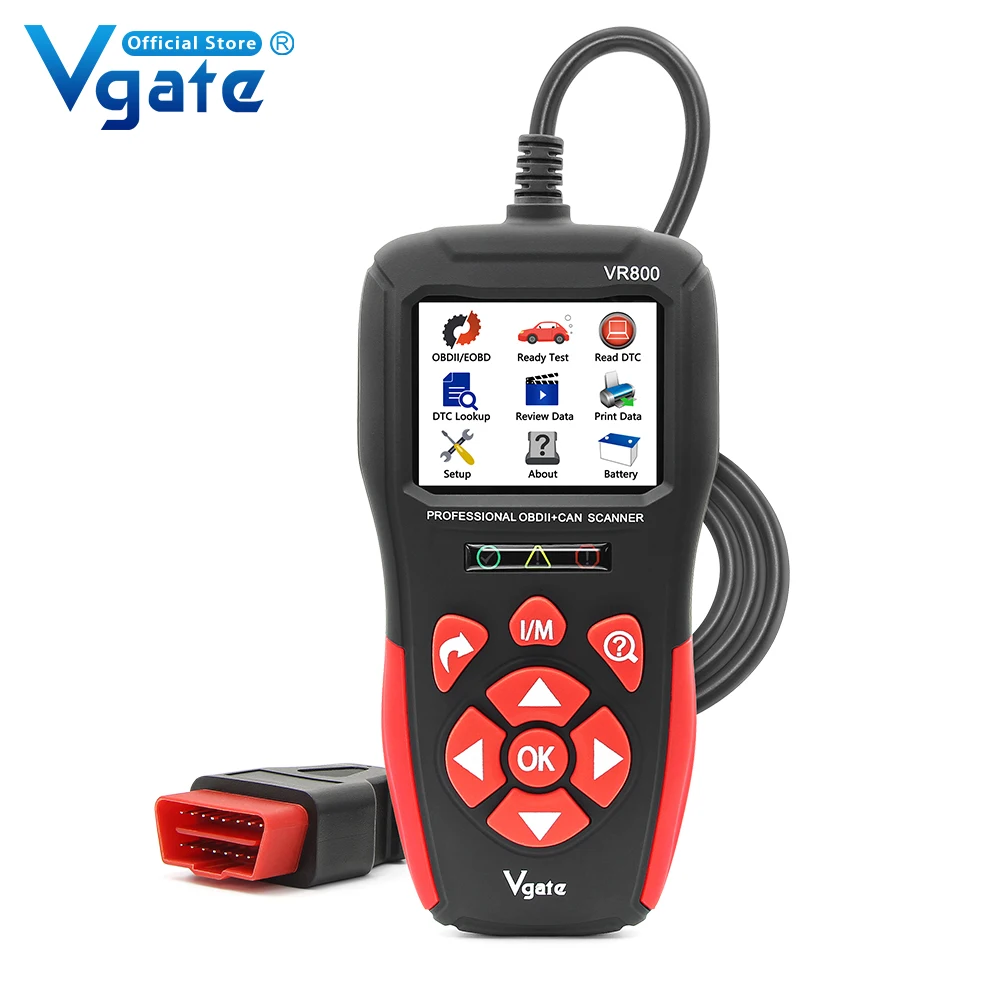 car battery charger price Vgate VR800 OBD2 Scanner Car Diagnostic Auto Scanner Code Reader Scan Tools Automotive With Russian OBD 2 PK AS500 ELM 327 V 1 5 buy car inspection equipment Code Readers & Scanning Tools