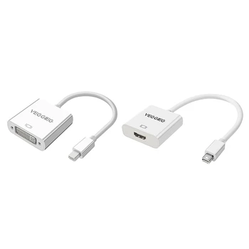 

Veggieg 2Pcs Laptop Converter for Apple Interface Interface - Mini Dp To Hdmi Converter & Mini Dp To Dvi Converter