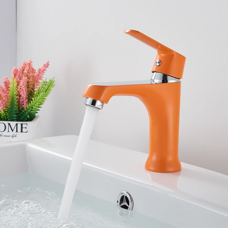 Vidric оранжевый зеленый смеситель для ванной комнаты смеситель для душа кран с одной ручкой одно отверстие смеситель для ванной кран водопад кран