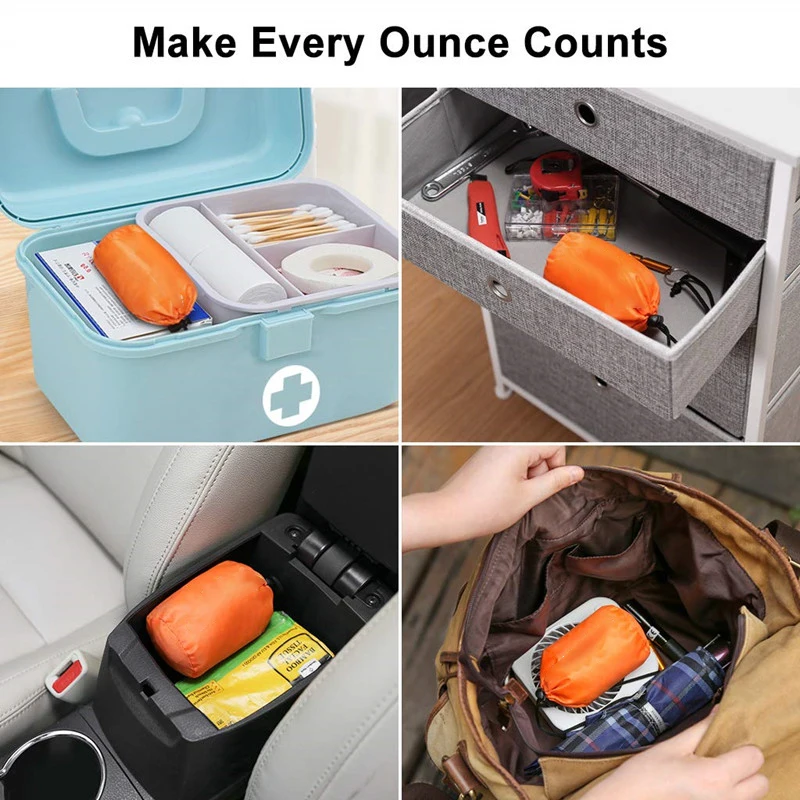 Emergency Sleeping Bag  - Use as Emergency Bivy Sack, Survival Sleeping Bag, Mylar Emergency Blanket