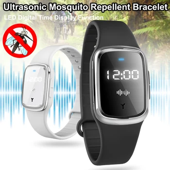 

Mini Ultrasonic Anti Mosquito Insect Pest Bugs Repellent Repeller Wrist Bracelet Watch