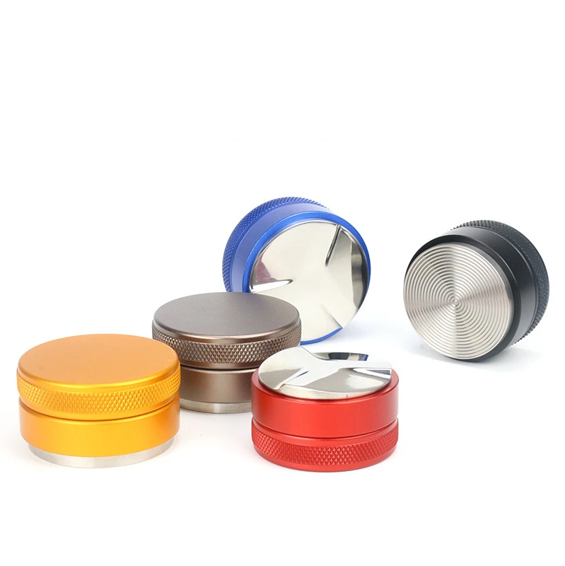 

Stainless Steel Coffee Coffee Distributor 3-Pulp Ballast 58mm Flat/Thread Bottom Tamper Double-Layer Intelligent Adjustment