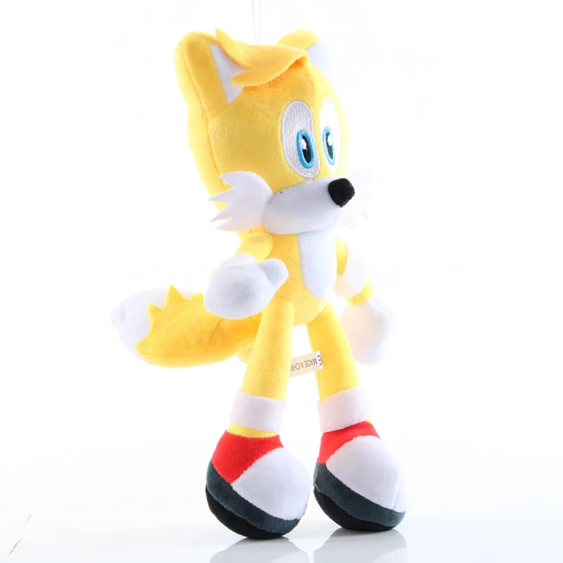 28cm Sonic Plush Doll Black Blue Yellow Hedgehog Soft Stuffed Toy Hot Game Shadow Knuckles Tails For Children Christmas Gifts