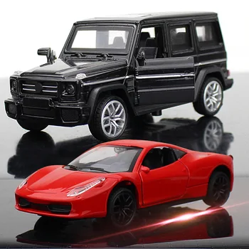 

Various models Diecast Metal Car Models High Simulation Vehicle Toy With Light Music 6 Doors Can Be Opened Gifts For Children
