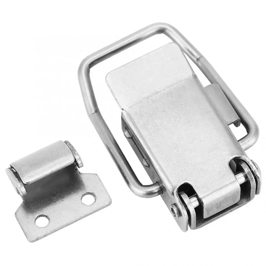 

Stainless Steel Hasp Self Locking Suitcase Buckle Chest Box Latch Catch Clasp