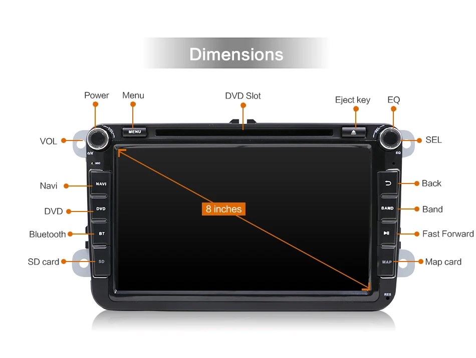 2Din 4 ядра Android 9 автомобильный DVD gps SWC wifi USB SD для Volkswagen GOLF 5 6 POLO TOURAN EOS PASSAT CC TIGUAN SHARAN SCIROCCO Caddy