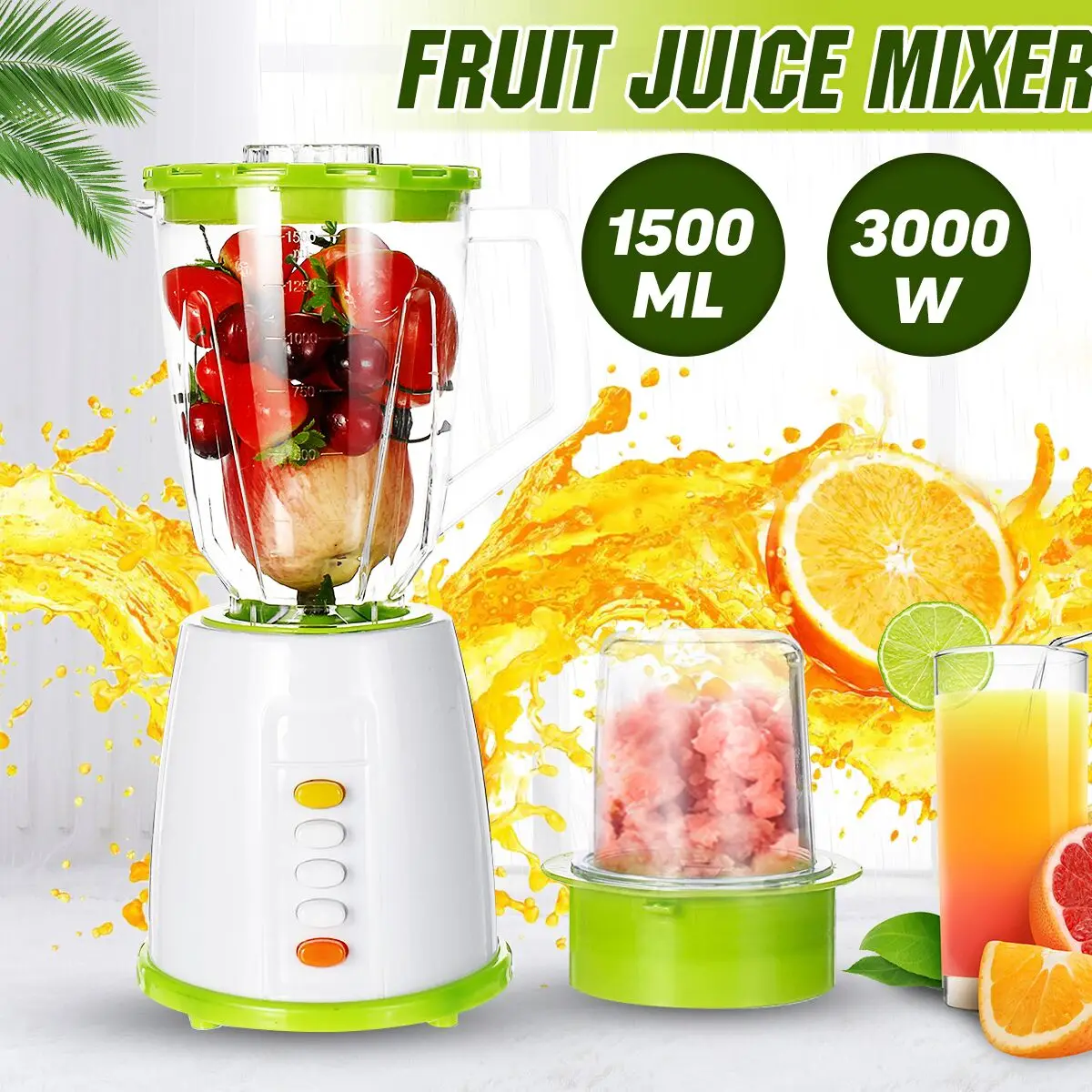 

1500ML Multi-functional Nutrition Machine Juice blenders Fruit Juicer Mixer Timer-Blenders Ice-Crusher Food-Processor Smoothies