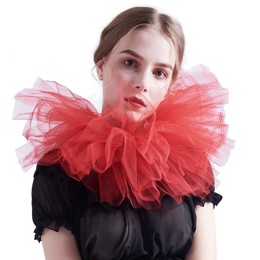 Chiffon Clown Cosplay Neck Ruff Collar 
