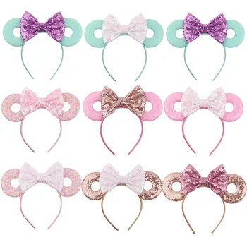 

10pcs Fashion Cute Sequin Bow Hairbands Glitter Donut Animal Ears Bowknot Hair Sticks Princess Party Headwear Boutique Headwear