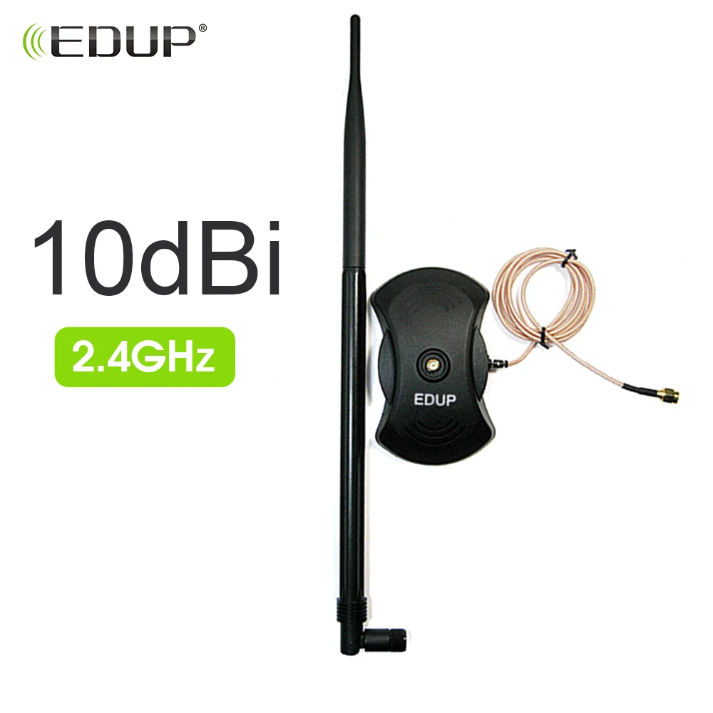 EDUP Wifi Amplifier 2.4GHz 8W Wifi Power Signal Repeater Router Range Extend Booster 6dBi Wireless Antenna Adapter 802.11b/g/n 