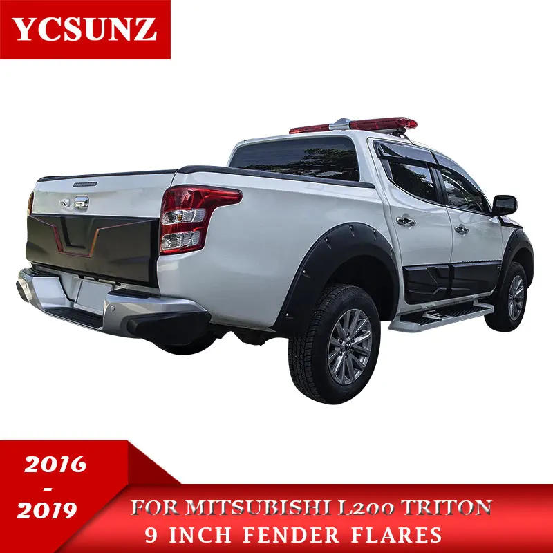 2016 2019 брызговик для Mitsubishi Triton аксессуары 9 дюймов черный L200 2017 2018 YCSUNZ|Грязезащита|