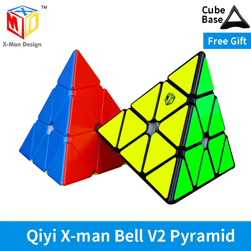 Магический куб Qiyi X man Bell V2 дизайн пирамиды колокольчик V1 3x3x3 магнитный Xman Pyra