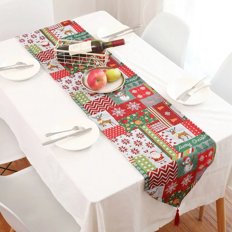 

Christmas Table Runner Tablecloth Cover Xmas Party Home Desk Decor LKS99