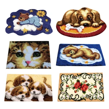 

Latch Hook Kits with Basic Tools and Instruction for Rug Cushion Blankets Making