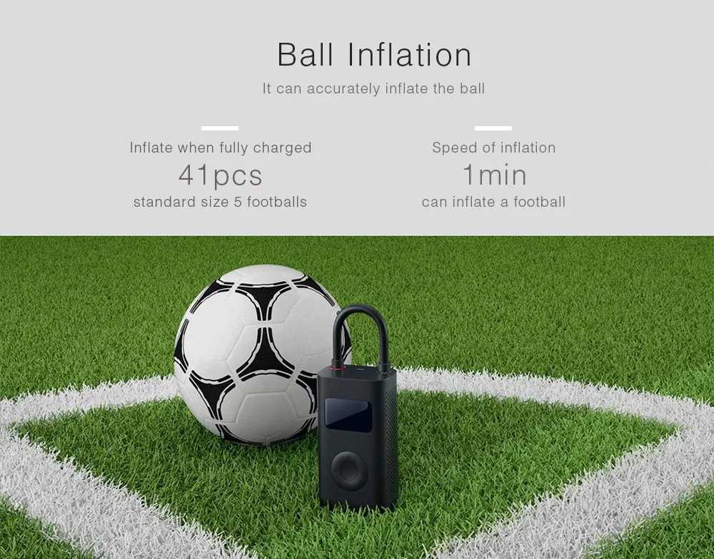 Xiaomi Portable Smart Digital Tire Pressure Detection Electric Inflator Pump for Bike Motorcycle Car Football