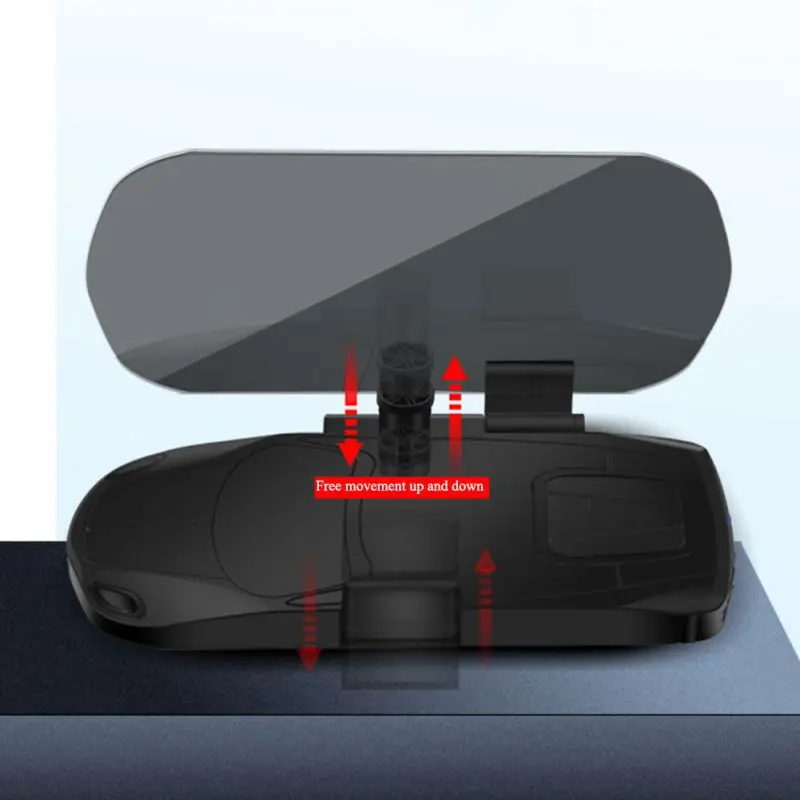 Car HUD Wireless Charger HUD Head Up Display Holder Mobile Phone GPS Navigation Car Speed Projector Car Charging Stand