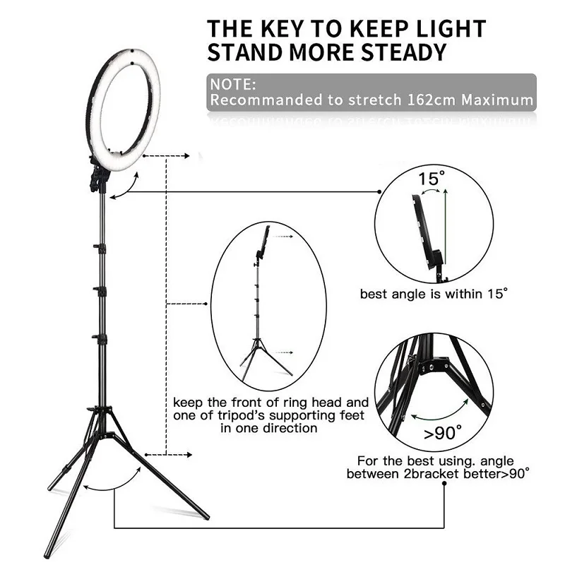 Кольцевой светильник для фотостудии 14 18 дюймов светодиодный кольцевой светильник для камеры и телефона светильник для фотосъемки кольцевой светильник с регулируемой яркостью и зажимом для телефона