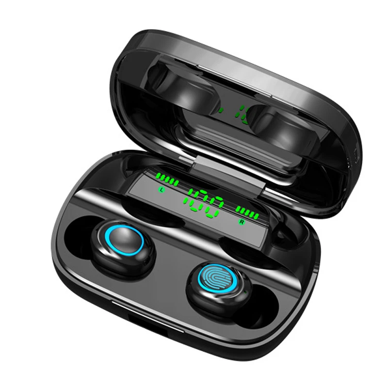 Wireless Touch 3500 мАч TWS IPX7 водонепроницаемый Bluetooth V5.0 спортивные музыкальные наушники HD CVC 8,0 микрофон наушники лучшая гарнитура Поддержка беспроводной зарядки - Цвет: Wireless Touch