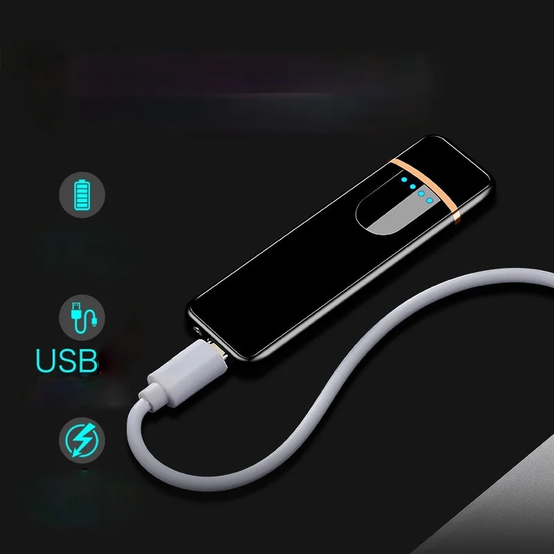 Electric Double Arc Lighter, Windproof USB Lighter, Electronic Sensor, Creative Unusual Gifts for Friends