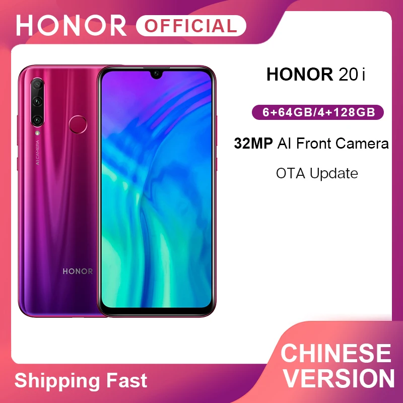 Honor 20i honor 20 lite смартфон 6 21 '✲MP AI фронтальная камера отпечаток лица