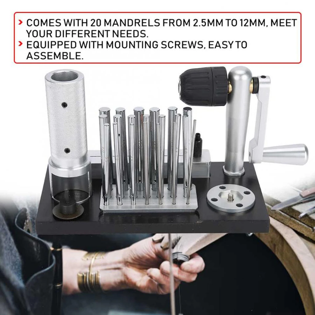 

Professional Hand-operated Jewellery Making Tools Jump Ring Maker Mandrel Set