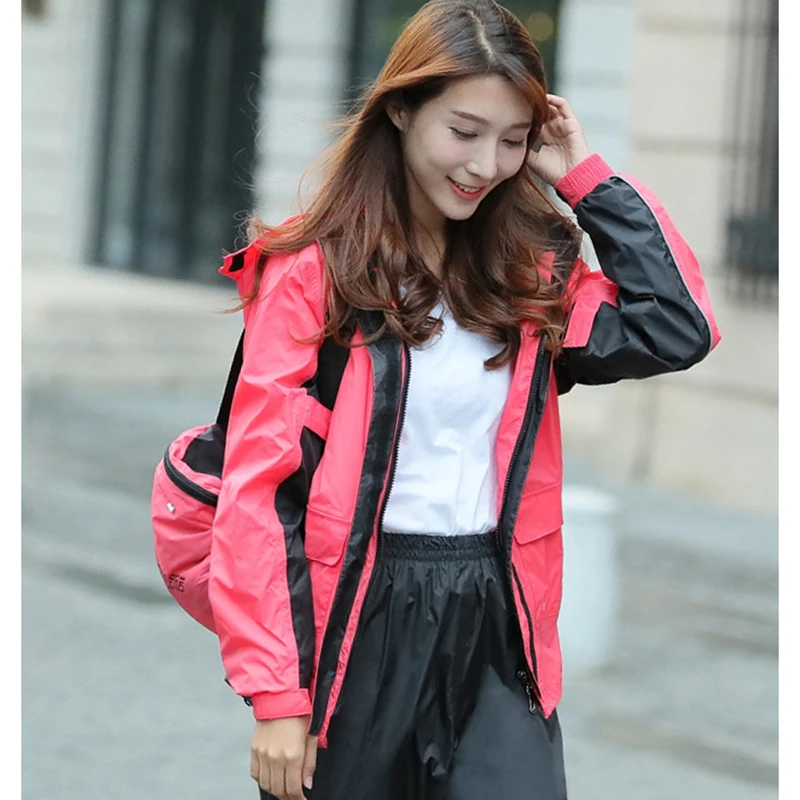 motorcycle raincoat raincoat suit bike raincoat Girl Women Motorcycle Raincoat Biker Waterproof Reflective Riding Protective Impermeable Motociclista 우비 Moto Capa De Chuva 우의