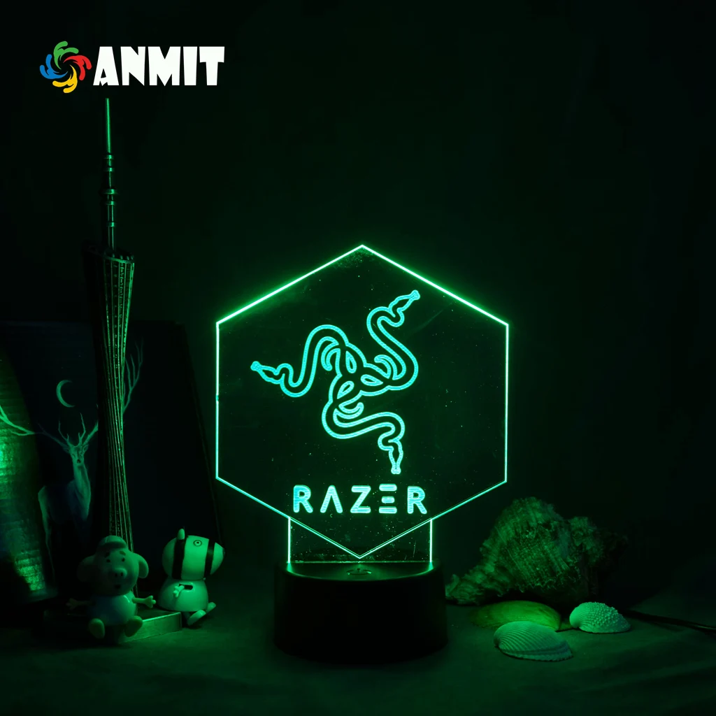 erektion opskrift læder Razer Led Light | Razer Logo Led | Razer Lighting | 3d Razer Light | 3d  Razer Lamp - Night Lights - Aliexpress