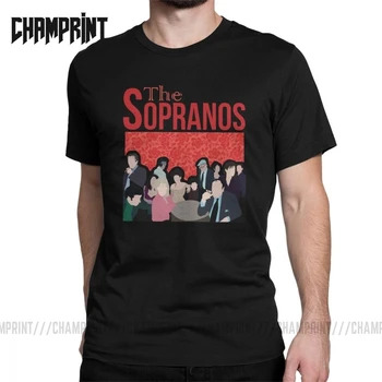 

The Sopranos Family T Shirt Men 100% Cotton Casual T-Shirts Crime Drama Tv Series Bada Bing Tony Tee Shirt Short Sleeve Tops