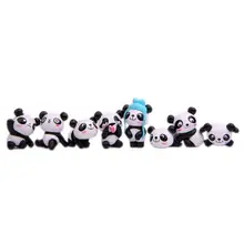 8 шт./компл. носки для малышей с милым рисунком панды игрушки Фигурки пейзаж Сказочный Сад, миниатюра Декор