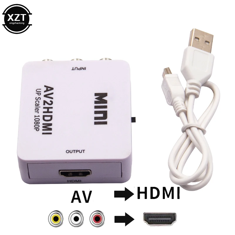 Мини AV2HDMI RCA AV HDMI CVBS к HDMI конвертер коробка AV к HDMI видео адаптер для HD ТВ ПК DVD Xbox проектор Мини AV2HDMI RCA AV HDMI CVBS к HDMI конвертер коробка AV к HDMI видео адаптер для HD ТВ ПК DVD Xbox проектор
