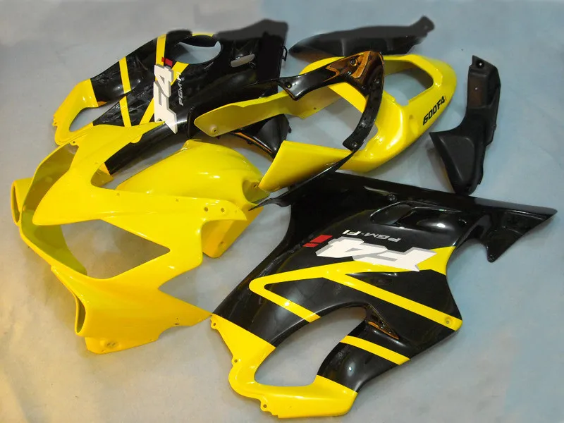Комплект обтекателей на заказ для HONDA CBR600F4I 01 02 03 CBR600 F4I CBR 600 2001 2002 2003 ABS желто-черные