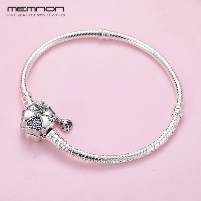 Memnon, 925 пробы, серебро,, 12, стильные цепочки, браслеты, браслеты для женщин, подходят для DIY, очаровательные бусины, Аутентичные, хорошее ювелирное изделие, подарок - Цвет камня: YL078