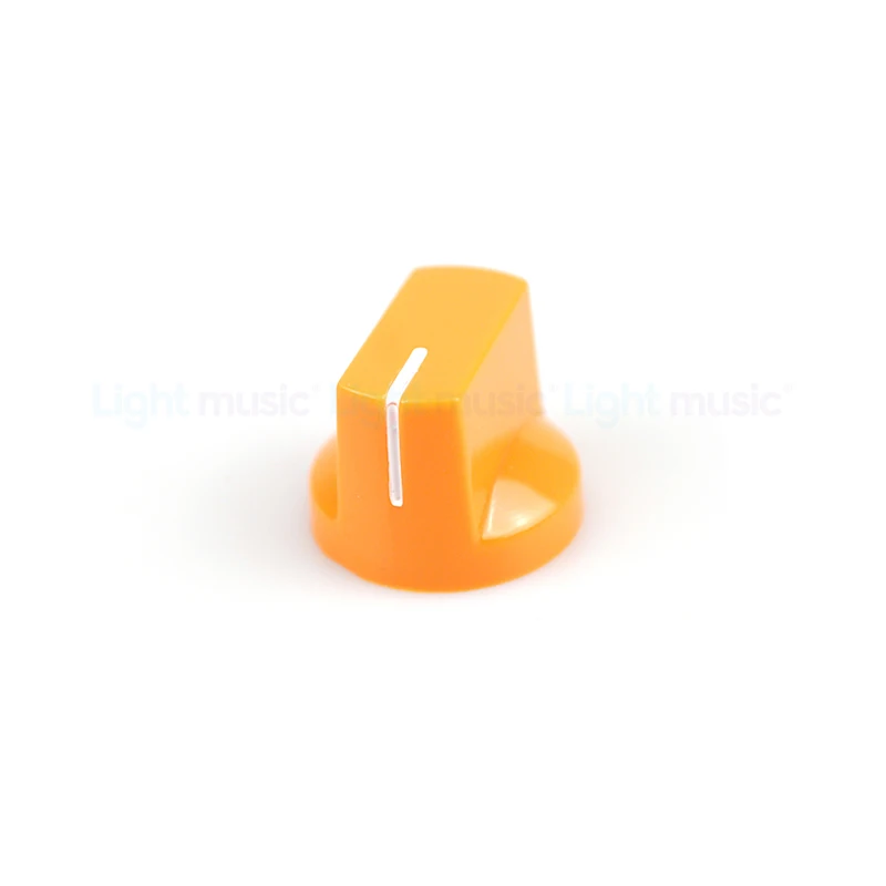 도매 100pcs 플라스틱 플러시 헤드 기타 노브 버튼 앰프 앰프 효과 페달 손잡이 기타 냄비 손잡이 기타 부품