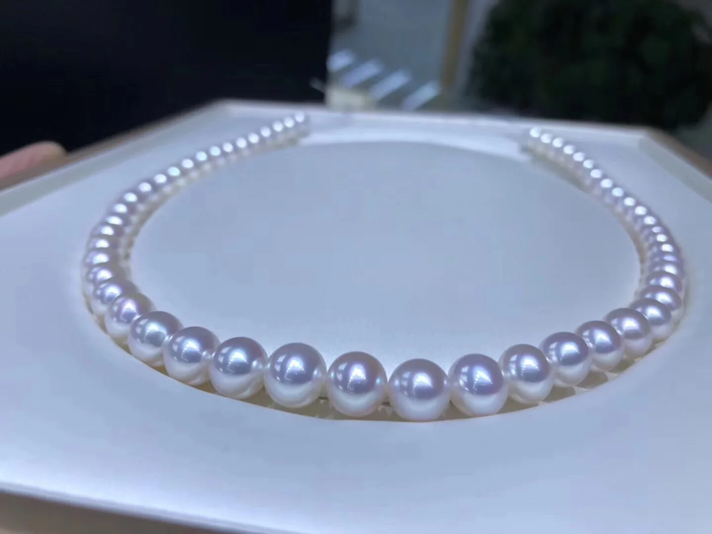 Хорошее ювелирное изделие, натуральная пресная вода, 8-9 мм, Эдисон, белые жемчужины, ожерелья для женщин, изящные жемчужные ожерелья