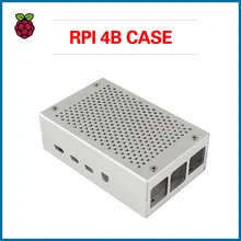 S ROBOT For Raspberry Pi 4 Case Cooling Heatsinks Black Silver Fit For Raspberry Pi 4 Metal Enclosure Protective Box Case RPI150